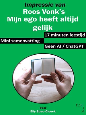 Impressie van Roos Vonk's Mijn ego heeft altijd gelijk - ebook